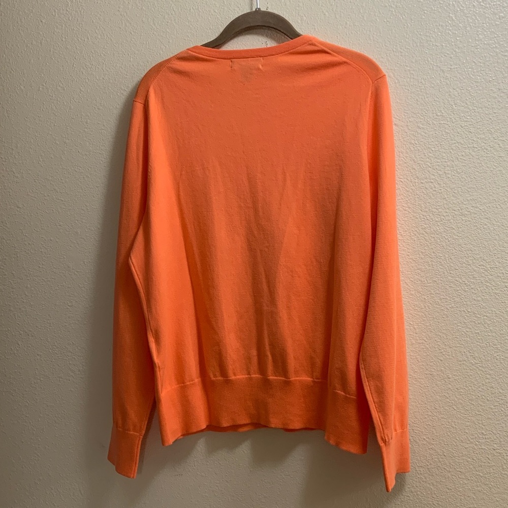 Lands End Cotton Blend Melon Cardigan Women’s Size Large 14-16 Coquette Girl - Picture 3 of 7